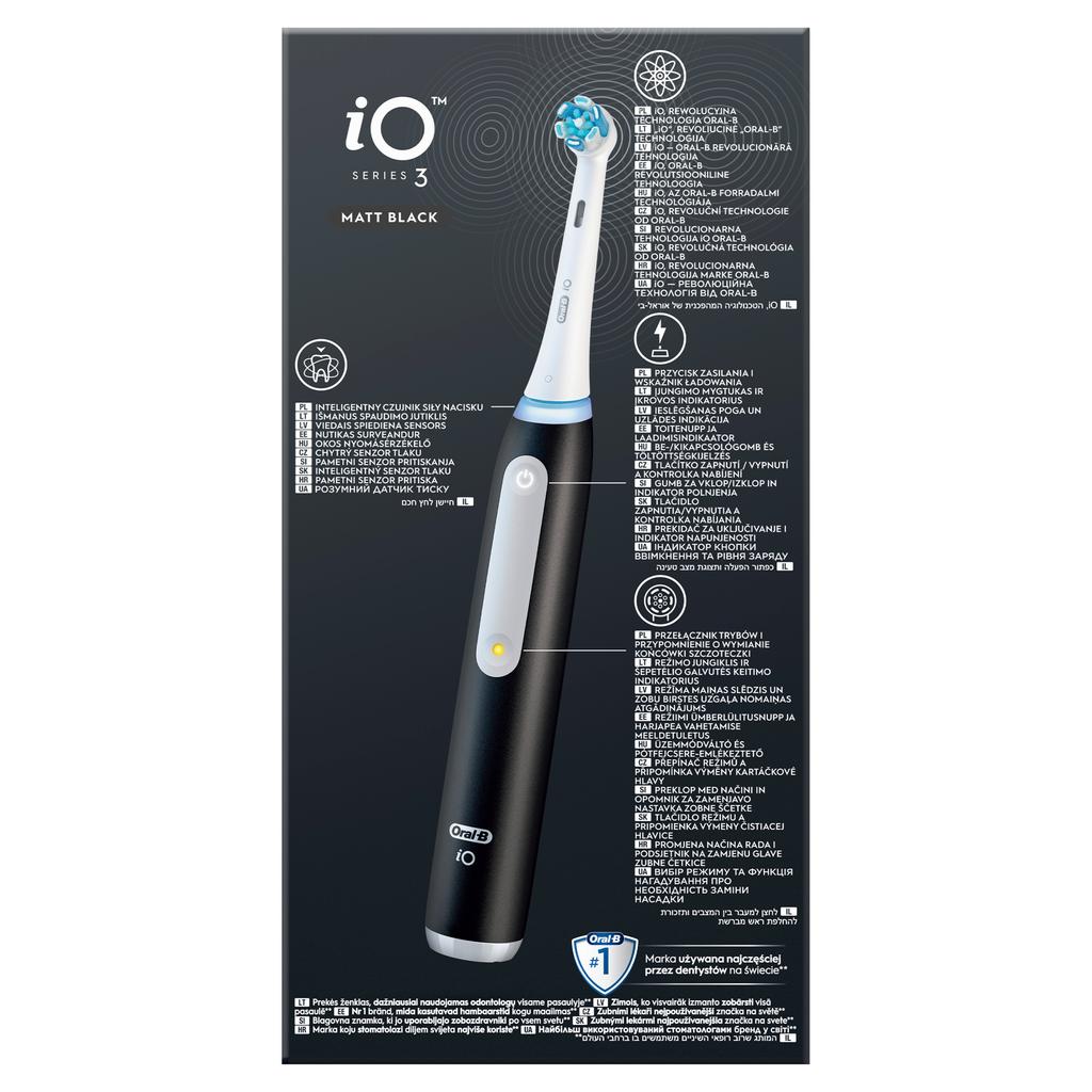 Oral-B Io 3 Electric Toothbrush, Matte Black 1 Pc