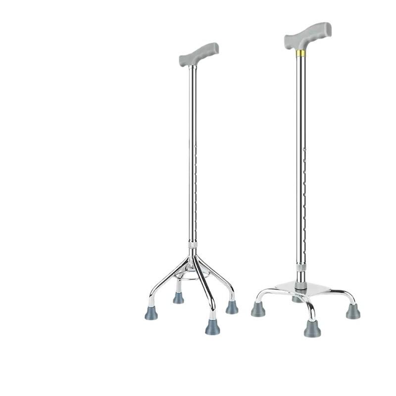 Non-slip Four-Legged Telescopic Walking Stick for Elderly and Disabled - Thickened Aluminum Alloy