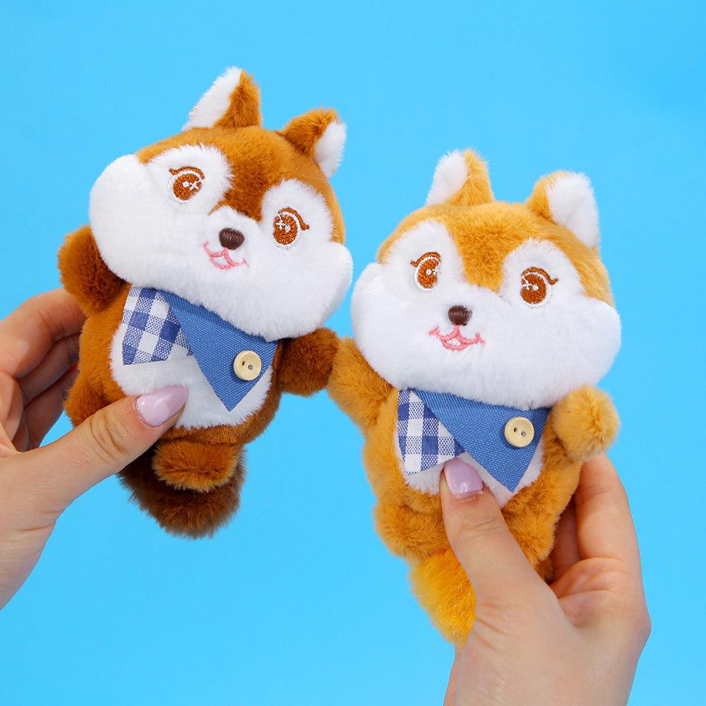 Cute Squirrel Plush Toy With Cozy Scarf For Women Bag Pendant