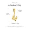 Copper Golden Letter M Charms Fit Original Bracelet Making Gift For Woman Jewelry Diy Fashion Pendant
