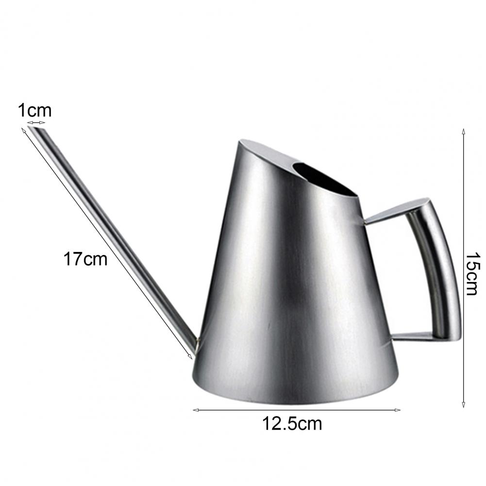 Long Mouth Gardening Watering Can Stainless Steel Long Spout Watering Pot Garden Watering Kettle Retro Yard Plant Watering Pot