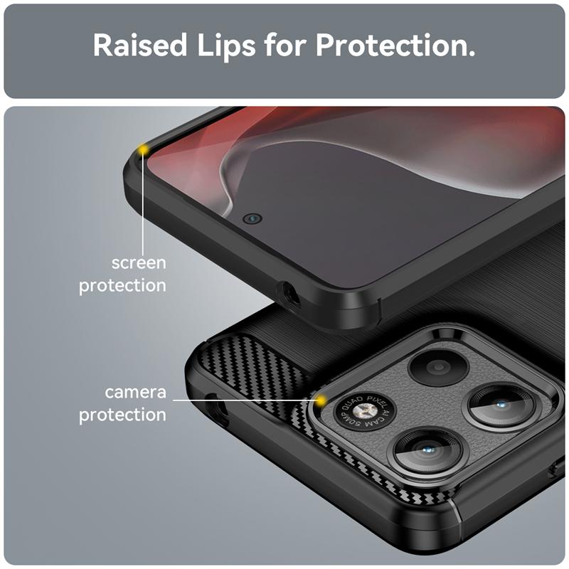 For Motorola Moto G15 Case Anti-knock Soft TPU Silicone Carbon Fiber Back Cover For Moto G15 Case For Moto G15 Case 6.72 Inch