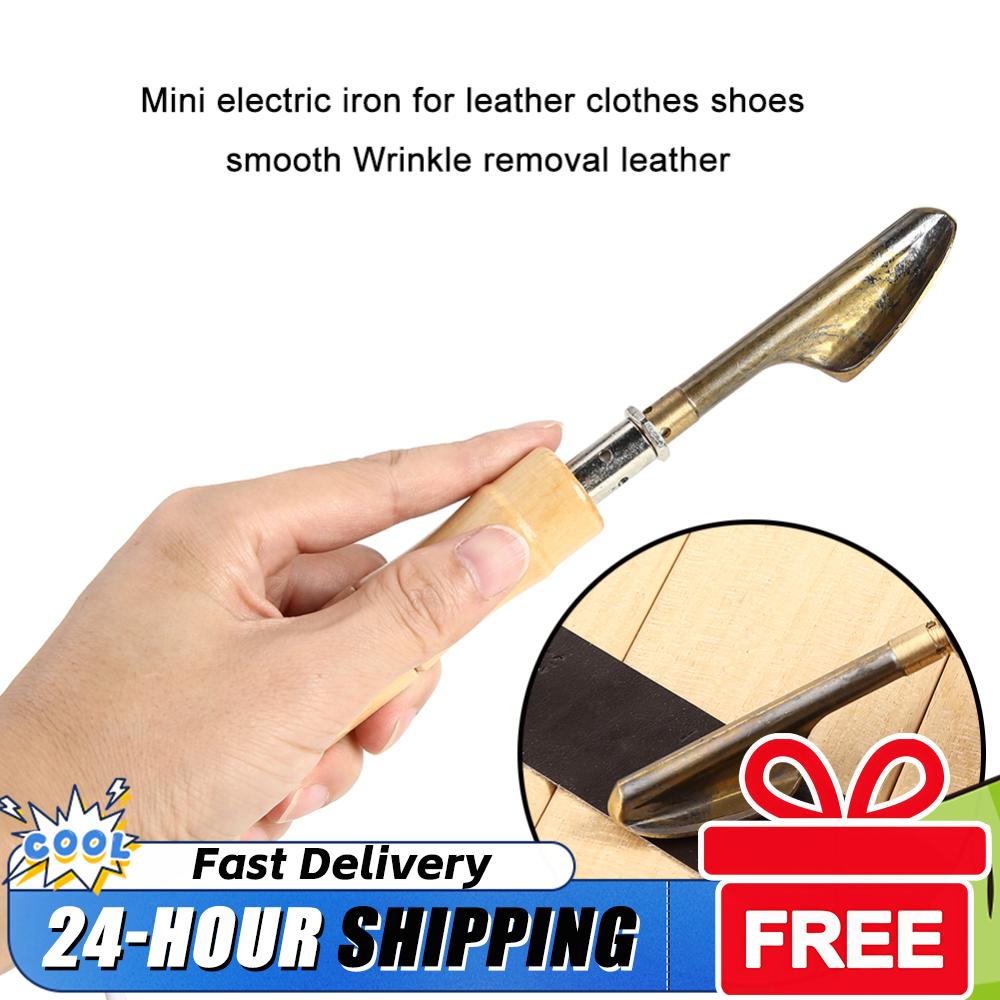 Mini Craft Electric Iron Leather Clothes Shoes Smooth Wrinkle Portable Removal Leather Surface Caft Repair Soldering Iron Tool