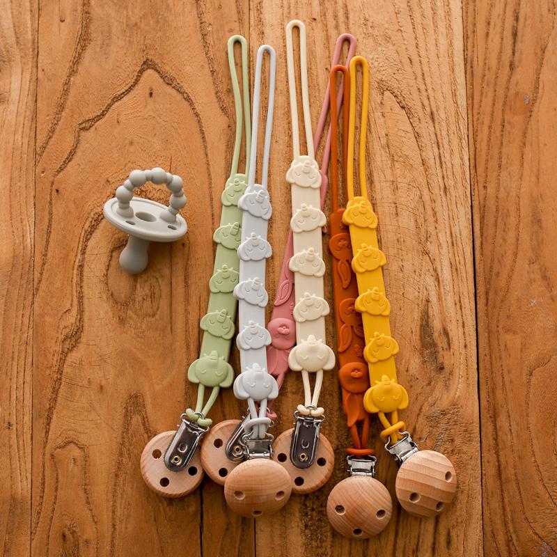 Baby Pacifier Chain Silicone Pacifier Storage Clip Food Grade Nipple Holder Silicone Pacifier Chain Baby Silicone Dummy Chain