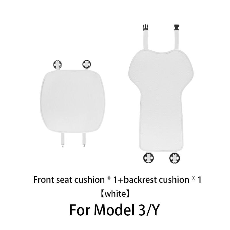 Ice Silk Seat Cover White For Tesla Model Y Model 3 2025-2018 Ventilation Heat Dissipation Stain Preventi Interior Accessories
