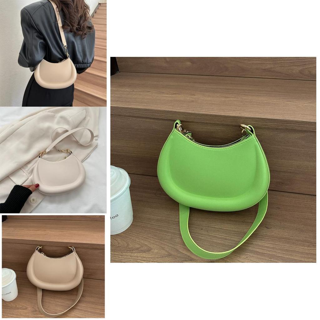Fashionable Minimalist Crossbody Bag Street Style Pu New Moon Bag 2023 Autumn New Female Bag