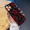 Bright Red Roses Phone Case for iPhone 17 Air 16 15 14 13 12 11 Pro Max Plus Mini  X 8 7 Soft Transparent Cover Fundas Accessory