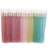 50Pcs Disposable Crystal Lip Brush Lipstick Gloss Wands Eyelash Spoolies Lash Extension Cleaning Applicator Micro Makeup Tools