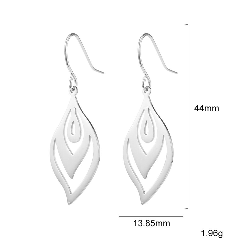 Bohemian Vintage Women Earrings Jewelry Stainless Steel Black Golden Slivery Geometric Drop Earring Gift