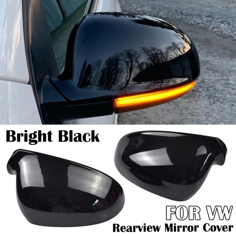 2x Mirror Cover MK5 Car Side Door Rearview Side Mirror Cover Cap For VW GOLF 5 MK5 GTI Jetta Passat B5.5 B6 EOS Sharan Superb