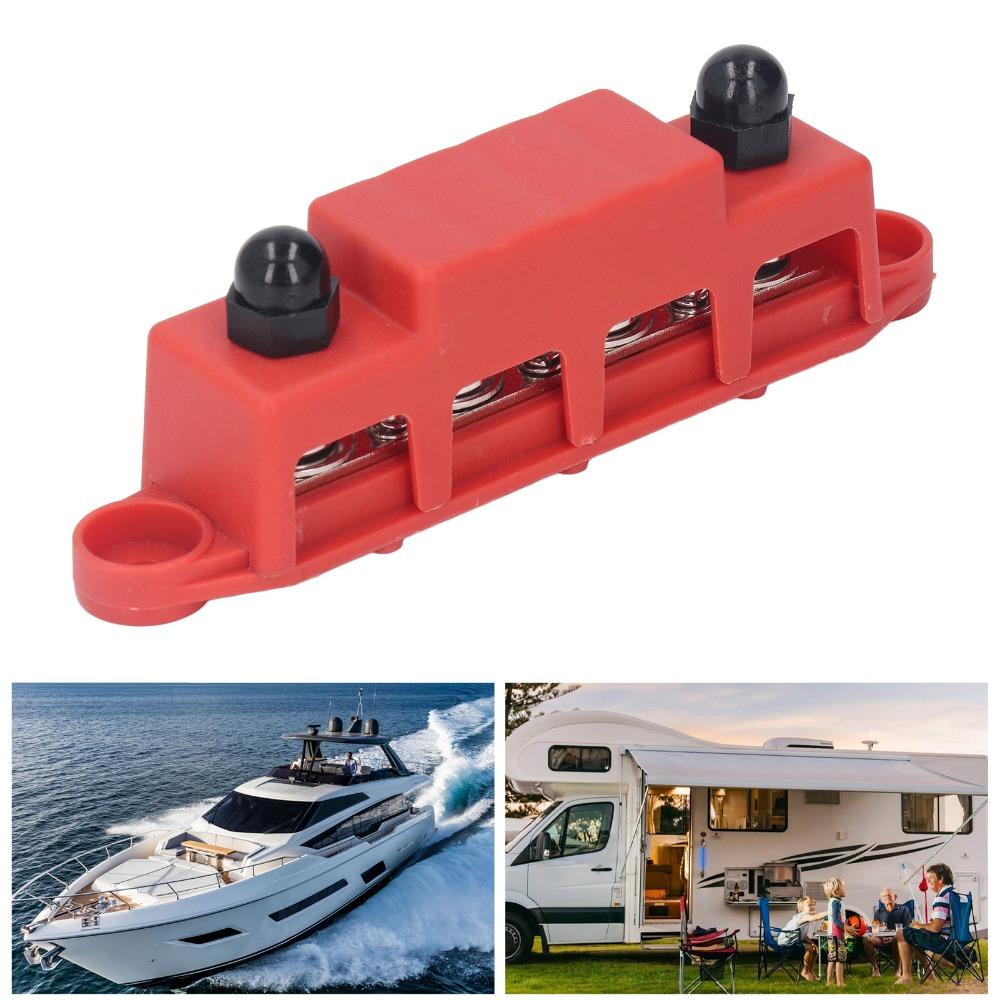 4 Position 4 Position Bus Bar M10 3/8 4 Position Distribution Block M10 Studs Bus Bar  Automobile