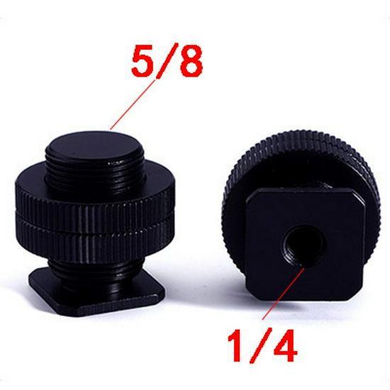 Kamera-Handy-Befestigungshalterung mit Blitzschuh (Heiß/Kalt), 1/4" Schraube Kugelkopf 3/8" Konvertierung für DSLR-Blitzschuh, 58
