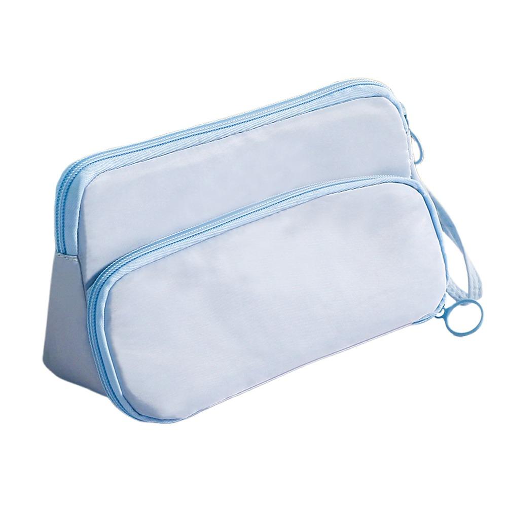 Multifunctional Staircase Type Pen Bag Double Layers Large Capacity Stationery Bag Pencil Case Students