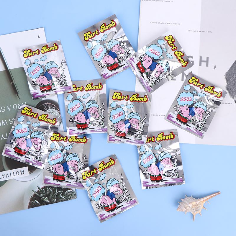 10 stk/sett Funny Fart Bomb Bags Stink Funny Gags Aprilsnarr vanskelige leker
