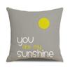 New Home Soft Furnishings Nordic Yellow Sunflower Sunflower Linen Printed Square Pillowcase