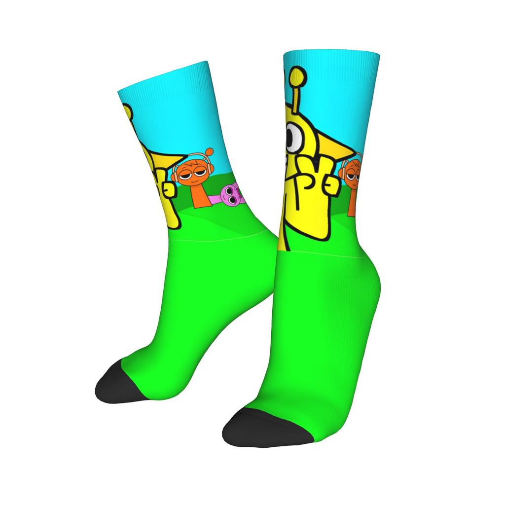 Sprunki Incredibox Socks for Women Men Breathable  Soft Long Socks Sweat Absorbing