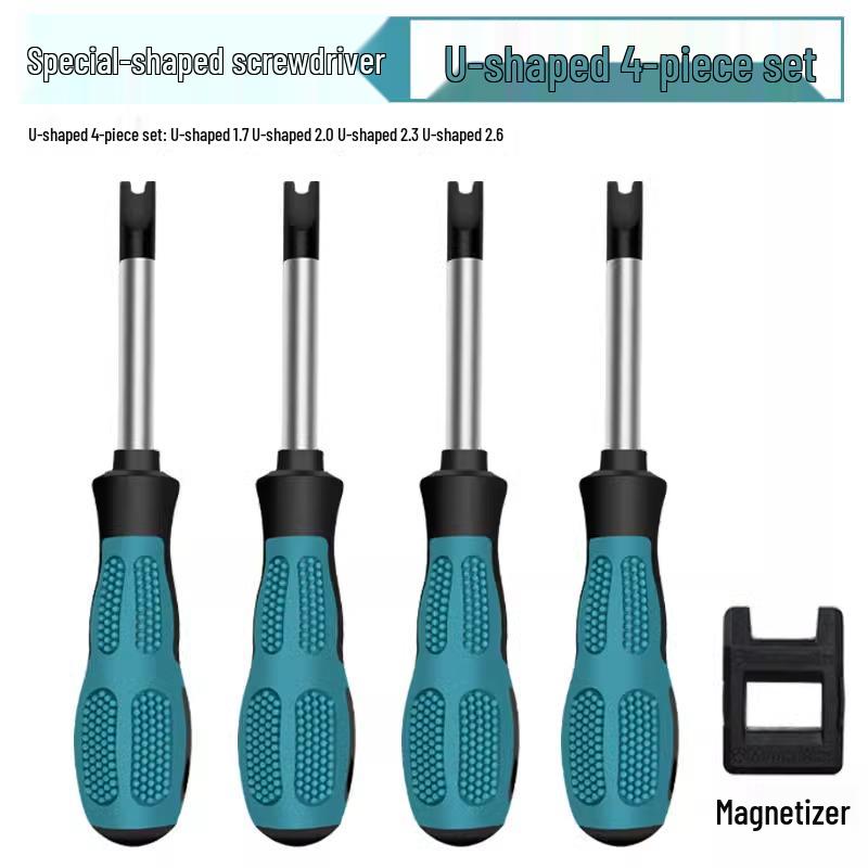 Multi-Functional Screwdriver Set with Triangle, Plum Blossom, U-Shaped, and Cross Heads for Household Use