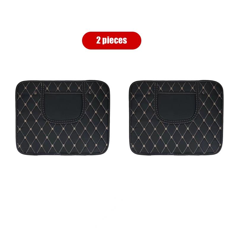 PU Leather Car Anti Kick Mats Car Seat Back Protector Cover Children's Rear Seat Dirt Mat Storage Bag Car Interior Accessories
