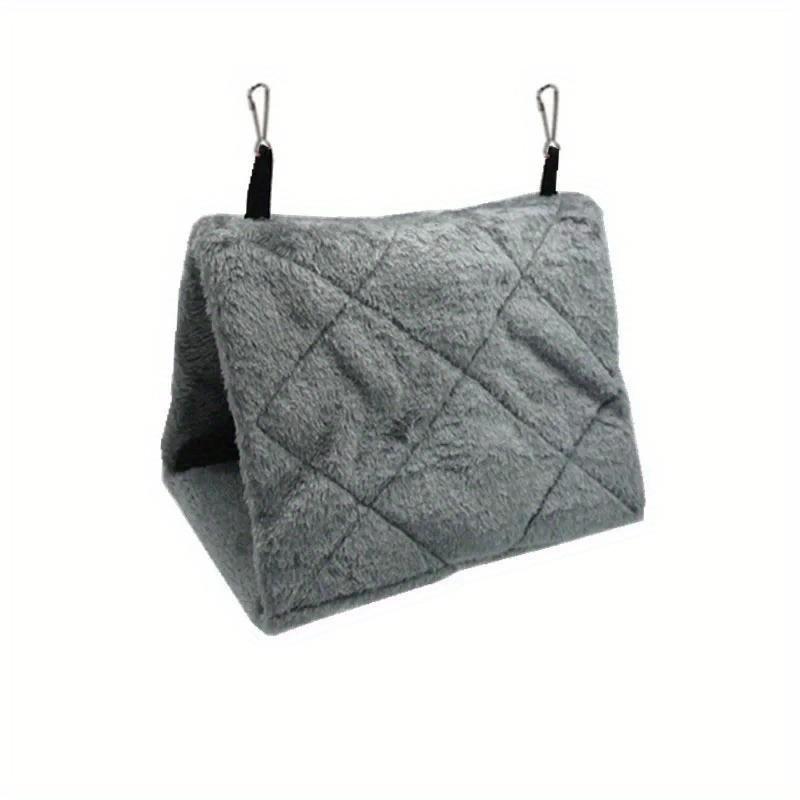 Jaulas para loros y pájaros, hamaca cálida para pájaros, tienda de campaña colgante, cama para pájaros, accesorios de decoración, casa para pájaros, nido para pájaros S gris