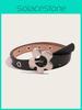 Fashion Denim Waist Belt With Alloy Buckle And Punched Holes For Students