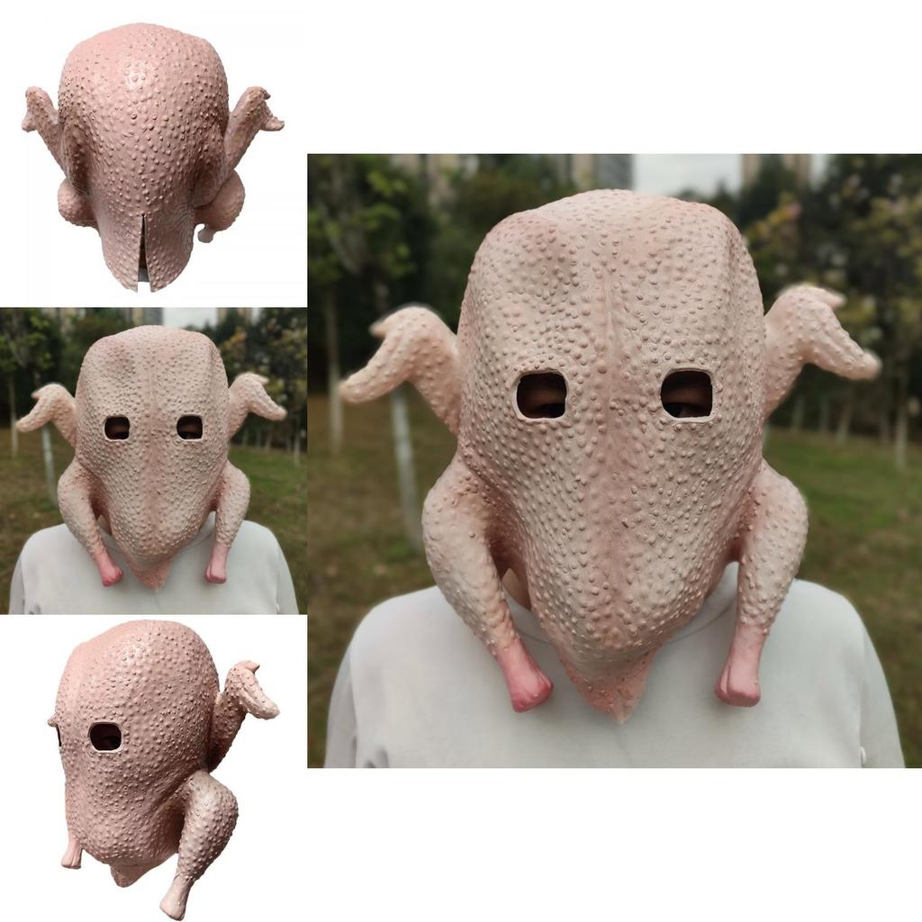 Latex Chicken Mask For Halloween And Festival Celebrations With Funny Design