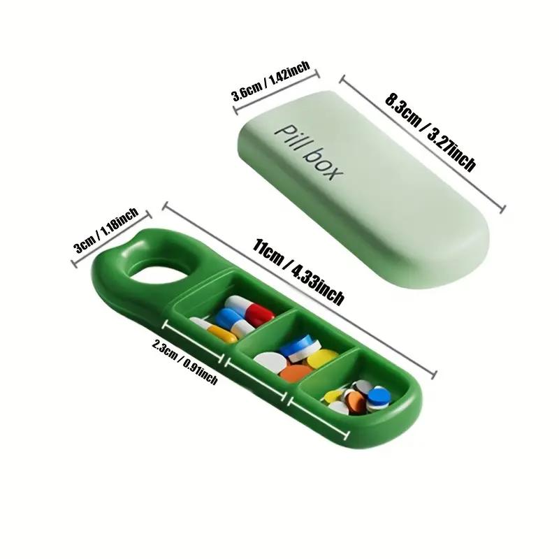 1PCS Mini Multifunctional Compartment Portable Medicine Box for Travel, Simple Packaging and Storage of Medicine