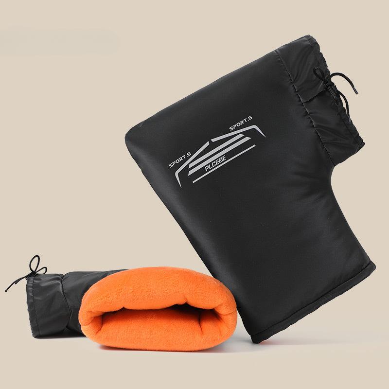 

Мотоциклетные перчатки для езды, зимние, теплые, для руля, водонепроницаемые, ветрозащитные, изоляционные рукава для руля скутера, мотоциклетный аксессуар чёрный