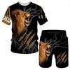 16 summer new fashion 1D lion print men's sportswear 1-piece wholesale