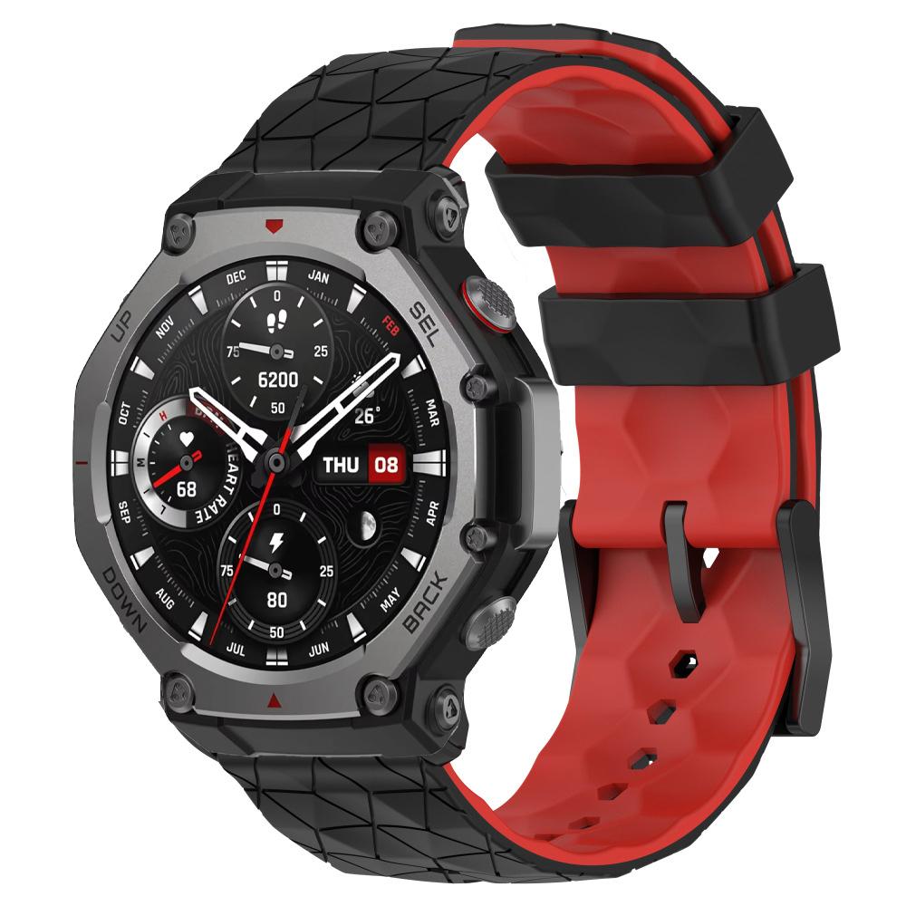 Szilikon szíj Amazfit T-Rex 3 okosórához Sport csere csuklópánt Amazfit T rex 3-hoz Futball mintás karkötő Correa