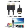 FSC HDMI Cable Slim Cable HDMI2.0 Standard High Speed Ethernet 18Gbps 4K/60p PS4/PS5 PC Monitor Compatible with Nintendo Switch Etc. (3.0m)