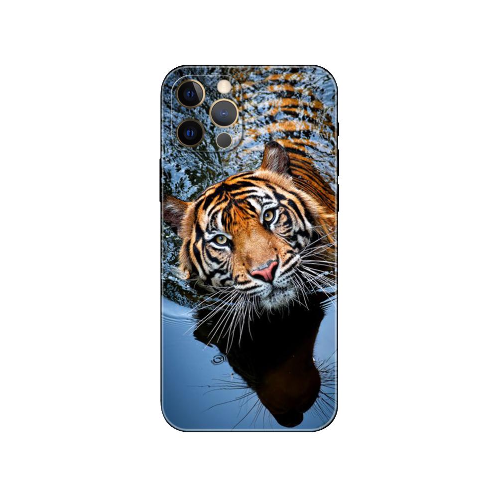 Black Tpu Case for Iphone 5 5s Se 2020 6 6s 7 8 Plus X 10 XR XS 11 12 13 Mini Pro MAX Back Cover Wolf Dog Cat Lion Tiger Animal