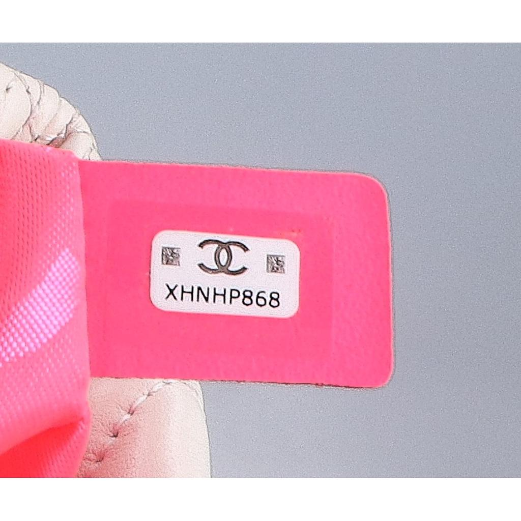 CHANEL A25166 Cambon Line Lambskin Small Tote Bag Handbag Black x whiteUsed