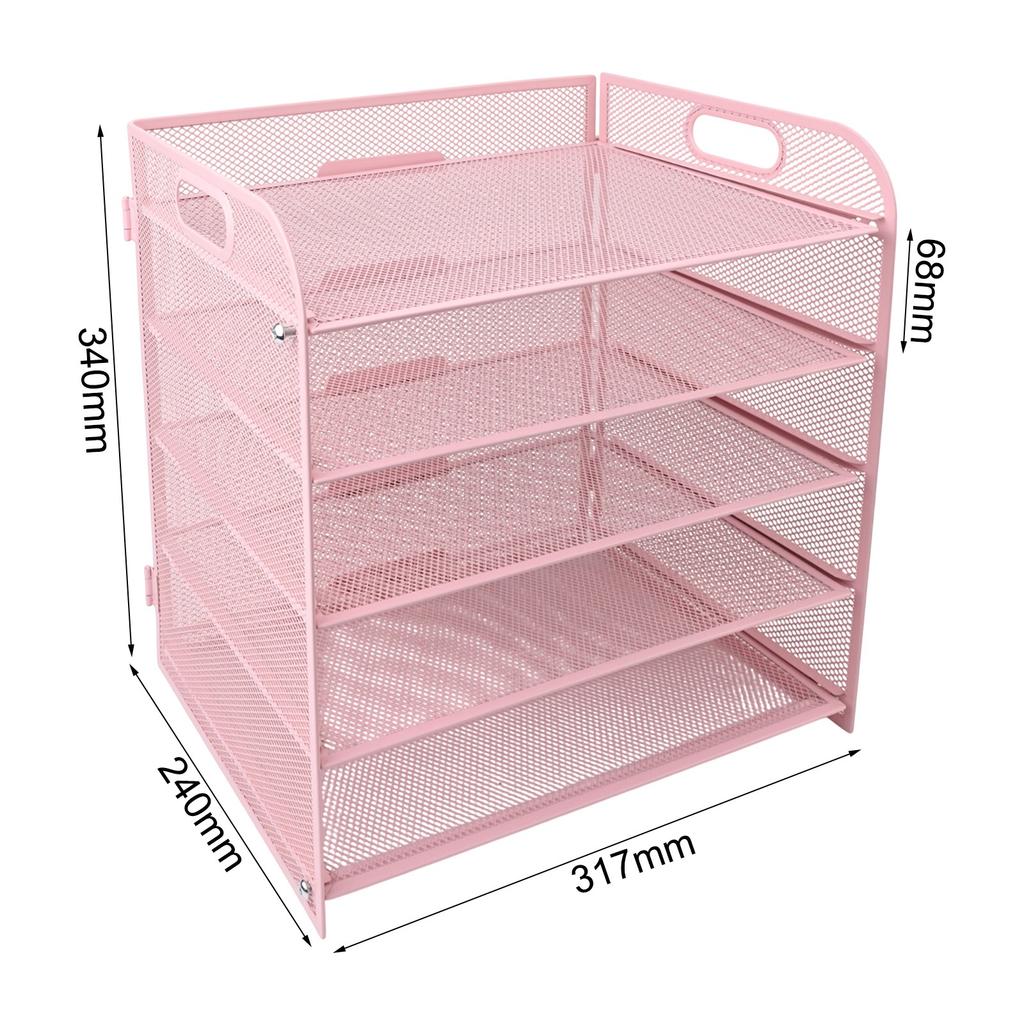 Efficiently Organize Your Documents with a Lightweight 5 Tier Metal Mesh Desk File Organizer Designed for Everyday Use