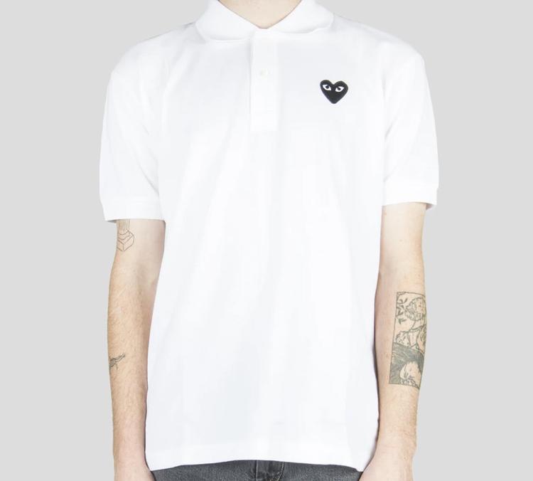 CDG Play Polo Shirt Men's White AZ-T066-051-2
