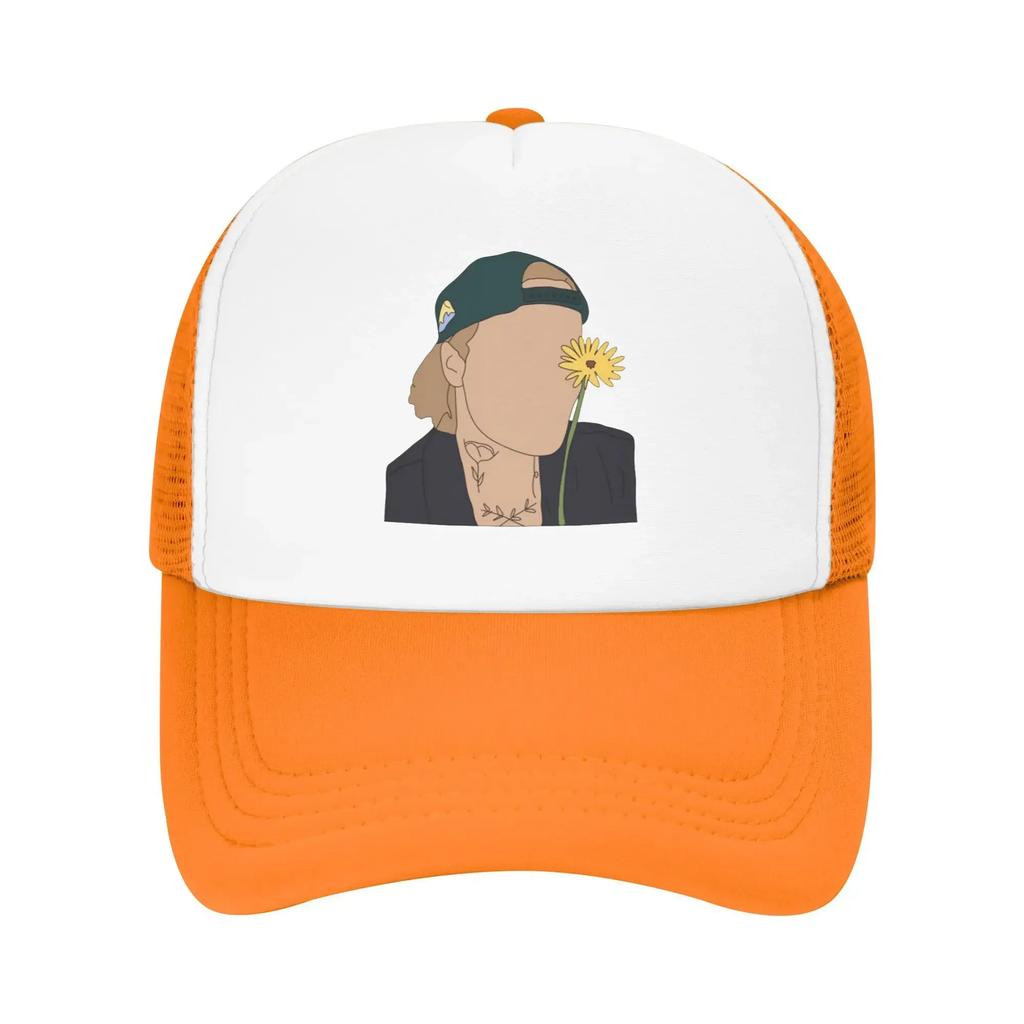 Handsome Bieber With Flower Make You Crazy Hiking Mesh Baseball Caps Women Men  Printing Female Beach Dad Hats Peaked Cap