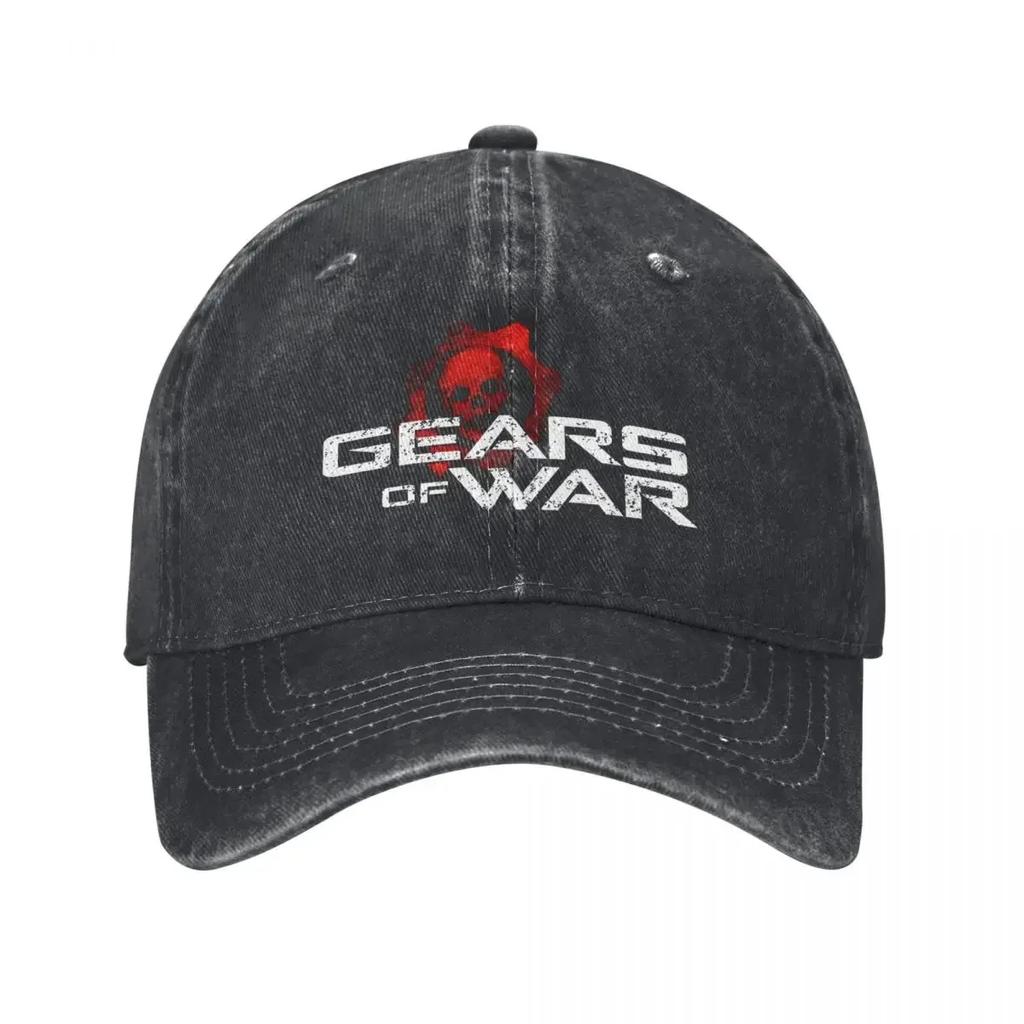 Gears Of Wars Unisex Baseball Caps Shotting Game Crimson Omen Distressed Cotton Hats Outdoor Running Golf Adjustable Headwear