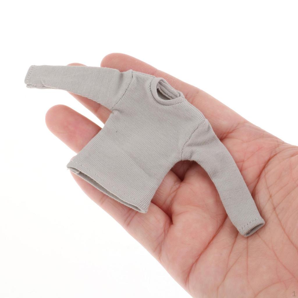 1/12 Male Long Sleeve T-Shirt Clothes for 6 Inch Doll Model Accessories