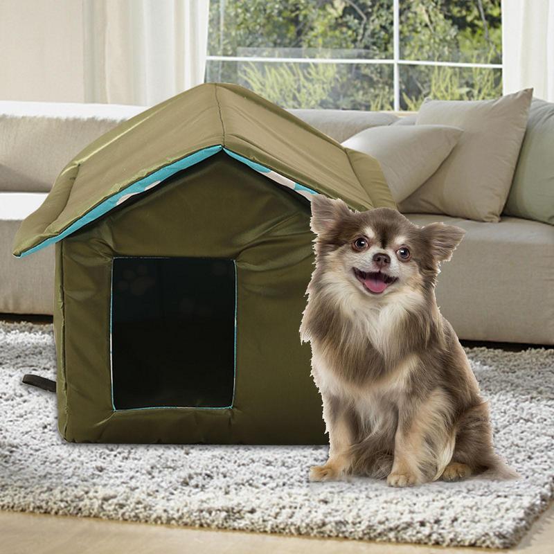 Warm Outdoor Cat House Foldable Insulated Cat House For Pet Weatherproof Cat Houses For Outdoor Cats Dogs And Small Animals