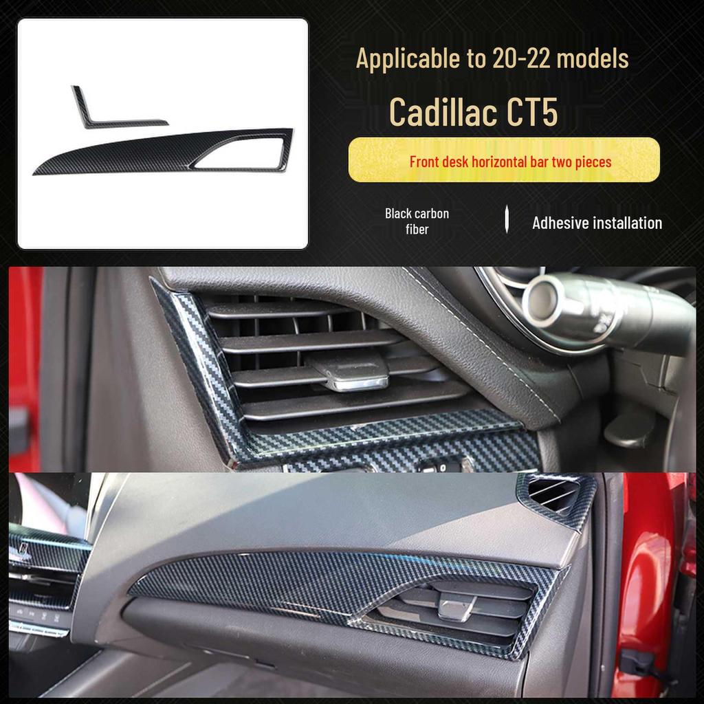 Cadillac CT5 (20-22) Carbon Fiber Interior Trim for Steering Wheel & Console