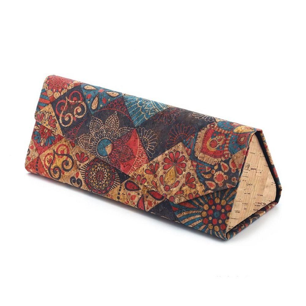 Portable Retro Totem Storage Box Glasses Box Folding Triangle Glasses Case Sunglasses Box