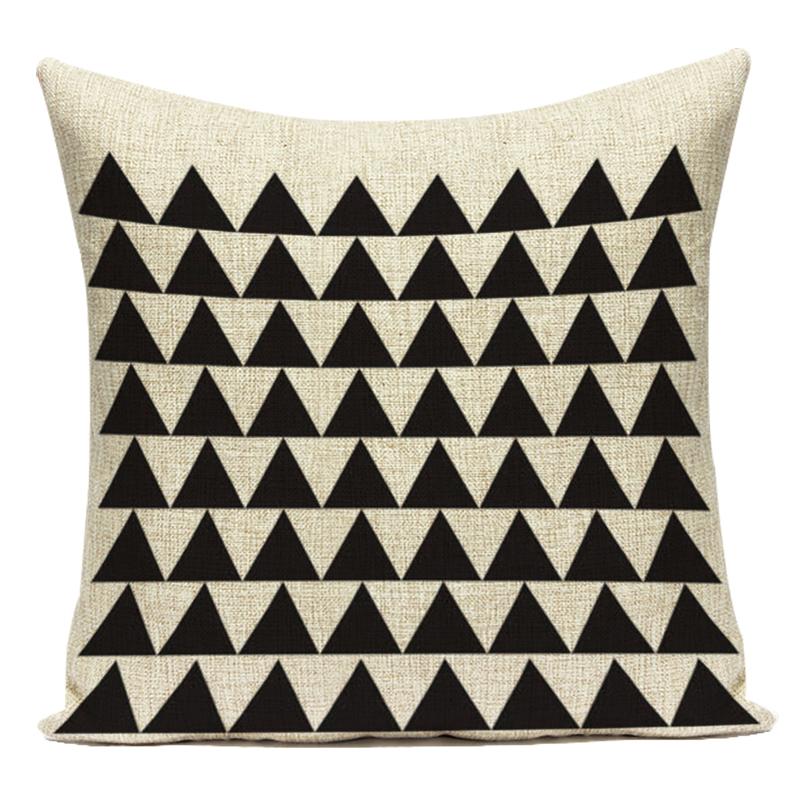 Geometric Pattern Decorative Black White Stripe Pillowcase Deer Cushion Cover Throw Pillow Sofa Car Decoration Pillowcover