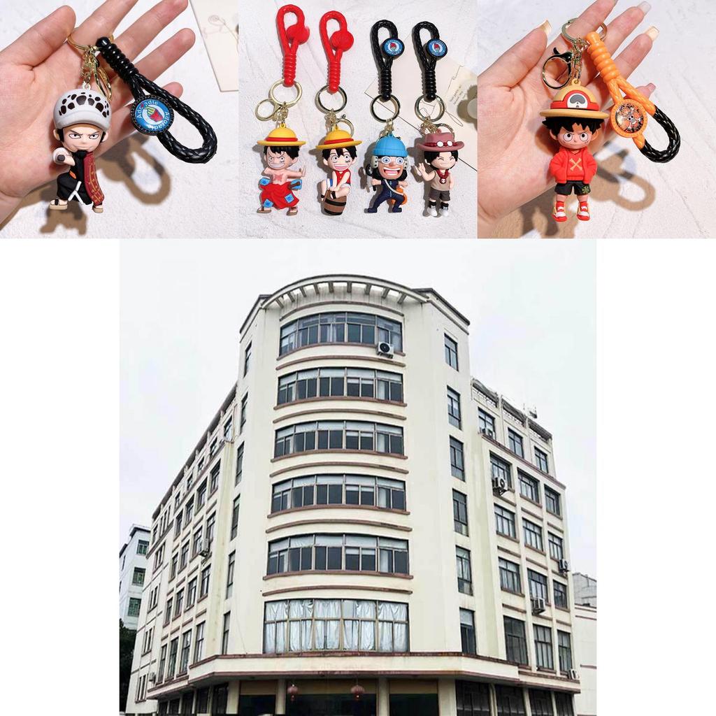 Stilvoller One Piece Schlüsselanhänger für Luffy Nami Sanji Zoro Fans Langlebiges Silikon-Accessoire