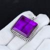 Amethyst Gemstone Silver Pendant In 925 Sterling Silver - Handmade Square Design, Perfect for Gifts, and Everyday Wear Jewelry Valentine Day Gift