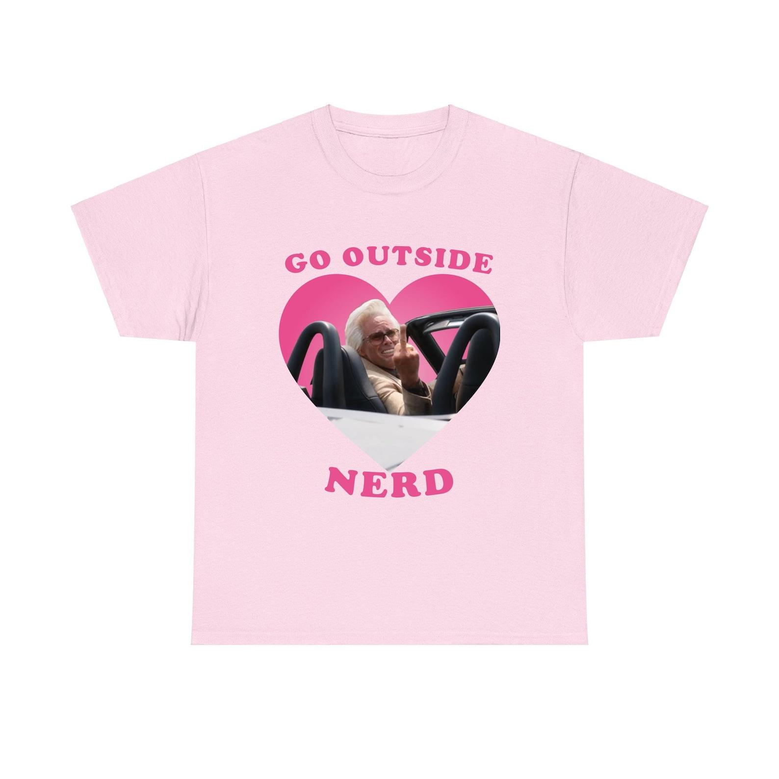 Walton Goggins Uncle Baby Billy Freeman Go outside nerd pink hearT-Shirt S