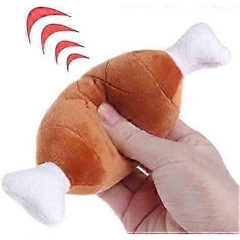 YOITEA 2pack Chicken Leg Plush Toy Pet Squeaker Toy Dog Cat Chewing Toys for Small Medium Large Dog Pets
