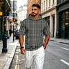 Men's Short Sleeve Hoodie Casual Retro Lightweight Camouflage Print