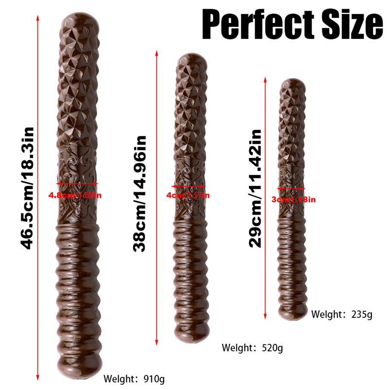 Coffee Double-headed Gold Hoop for Women's Double-headed Dildo Oversized Thick and Long Dildo Anal Plug