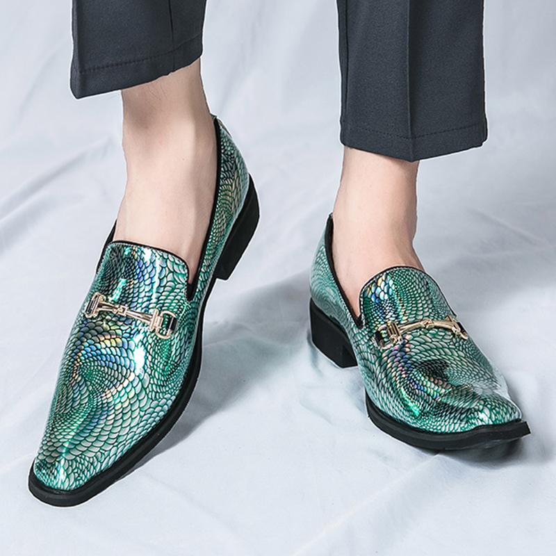 New Fashion Mirrors Patent Leather Dress Shoes For Men Slip On Party Monk Strap Loafers Formal Social Chelsea Wedding Footwear