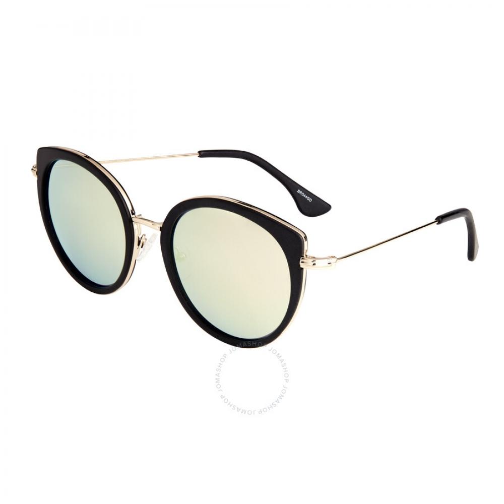 Bertha Reese Mirror Coating Cat Eye Ladies Sunglasses Brsbr044gd