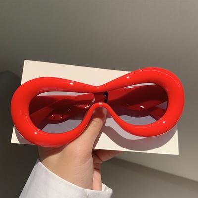Occhiali da Sole Unici Sexy Color Caramella per Labbra non Polarizzati per Donna Nuovo Marchio di Lusso Y2k Giallo Blu Sfumato Occhiali da Sole Uomo Punk Hip Hop Shades
